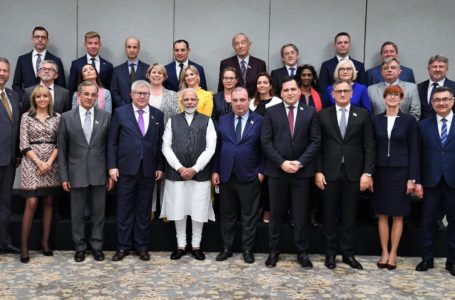 यूरोपीय संसद के सदस्‍यों ने प्रधानमंत्री नरेन्‍द्र मोदी से भेंट की |