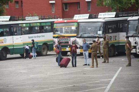 हिमाचलियों को लेकर चंडीगढ़ से सिरमौर पहुची 7 बसें, सभी को किया क्वारन्टीन