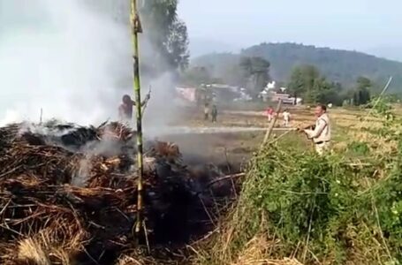 अग्निशमन विभाग पांवटा ने किसान की 80 हजार की फसल  को जलने से बचाया
