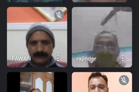 प्रदेश शिक्षक महासंघ कि प्रांत मीडिया टोली की हुई वर्चुअल बैठक