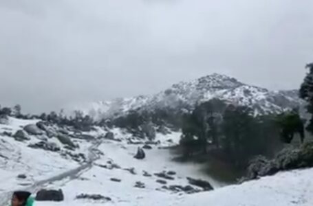 चूड़धार चोटी पर हुई हल्की बर्फबारी