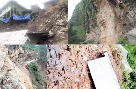 कुल्लू के लोट गांव में भूस्खलन का खतरा ,38 सड़कें अवरुद्ध, 24 बिजली ट्रांसफार्मर ठप