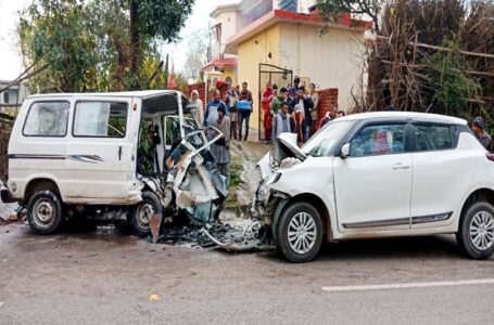 NH पर स्विफ्ट कार और ओमिनी वैन की जोरदार टक्कर में युवक की मौत, एक घायल