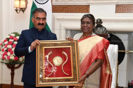 मुख्यमंत्री सुखविंद्र सिंह सुक्खू ने की राष्ट्रपति द्रौपदी मुर्मू से शिष्टाचार भेंट
