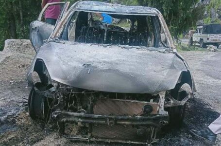 चलती कार में अचानक आग लगने से BSF जवान की मौत