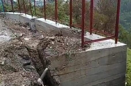 सिरमौर : सप्ताह भर में ध्वस्त हुई लाखों की सरकारी Retaining Wall